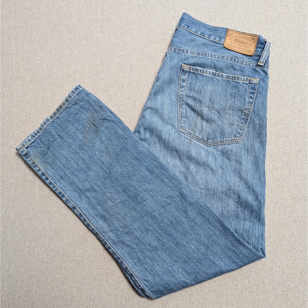 Polo Ralph Lauren Men's 34x32 Blue Denim Straight Leg Jeans